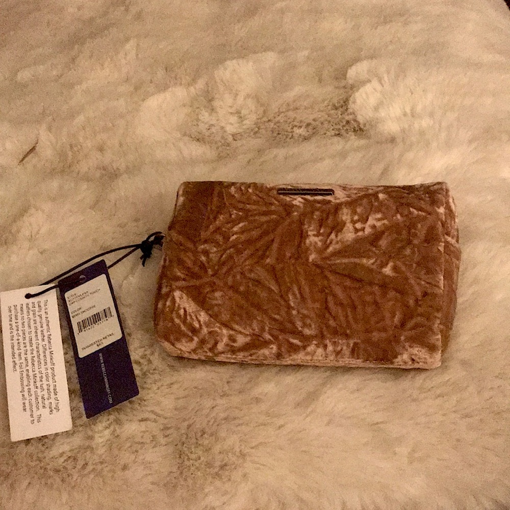 REBECCA MINKOFF MaUVE SUEDE LEATHER cLUTCH